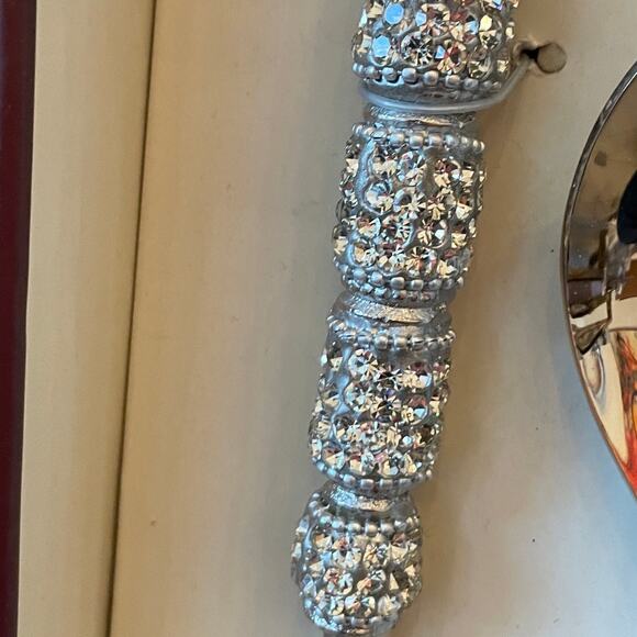 Ridgefield Home Silver Rhinestone Salad Serving Spoons Set of 2 Holiday Glam New - Picture 4 of 7